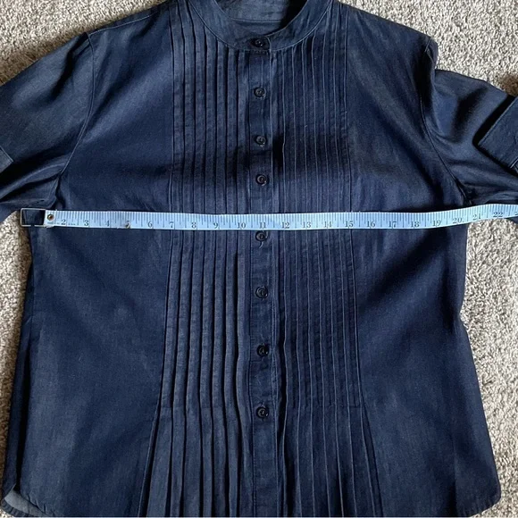 Westbound Denim Tuxedo Nehru Collar Shirt - Picture 10 of 11